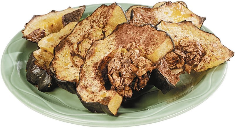 Roasted Acorn Squash on a Plate Food Picture
