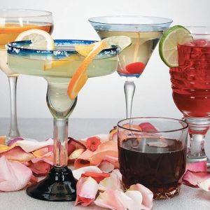 Alcoholic Beverages with Flower Petals Food Picture