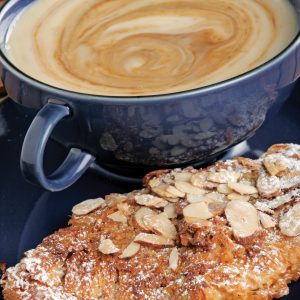 Almond Danish with Coffee Food Picture