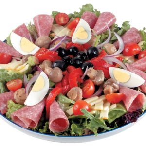 Antipasto in Bowl with White Background Food Picture