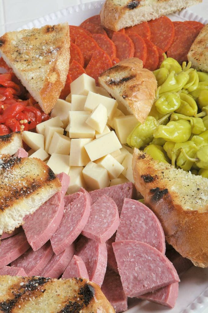 Close Up of a Antipasto Platter Food Picture