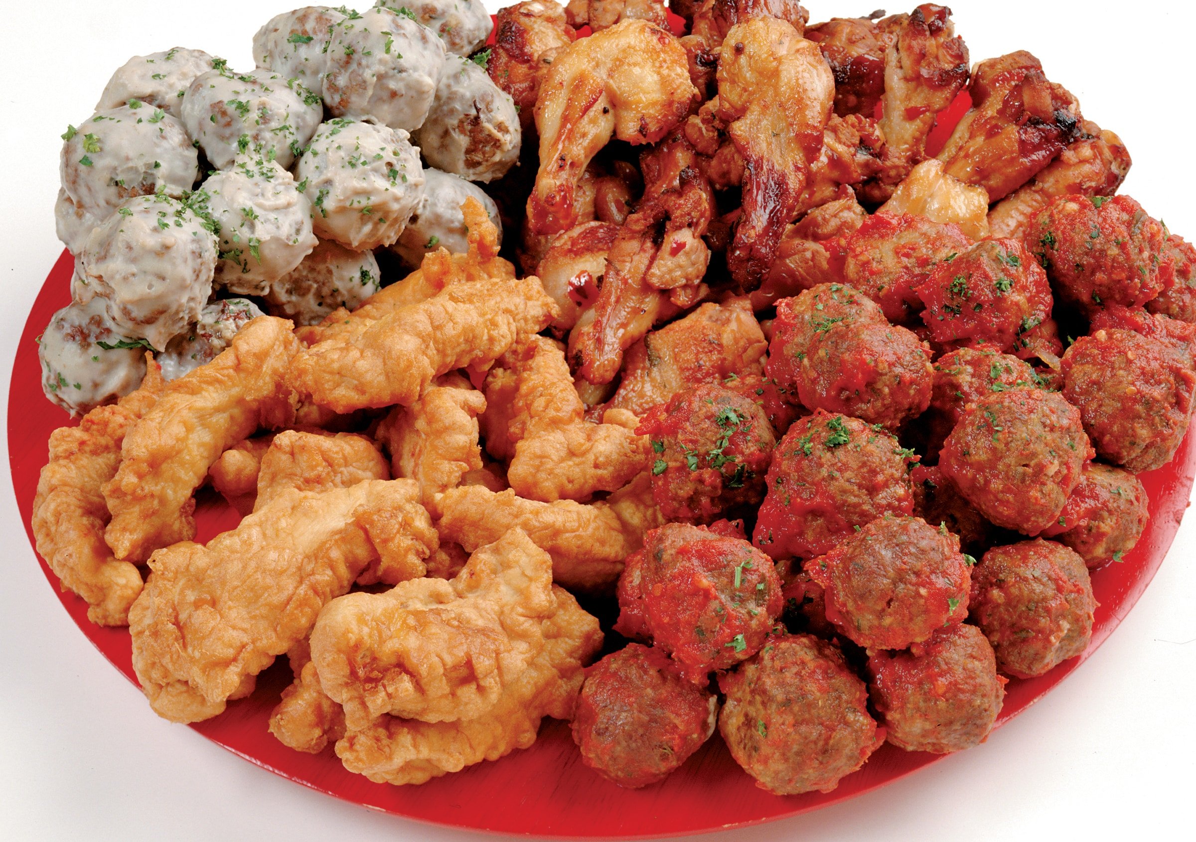Assorted Meatballs & Chicken Wings Food Picture
