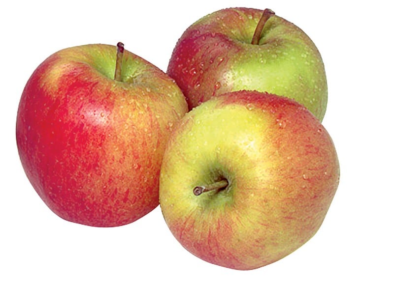 Washed Braeburn Apples Isolated Food Picture