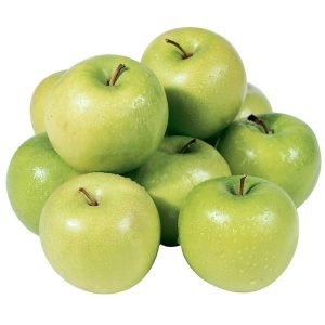 Washed Granny Smith Apples Isolated Food Picture