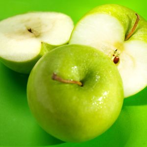 Whole and Sliced Granny Smith Apples Food Picture