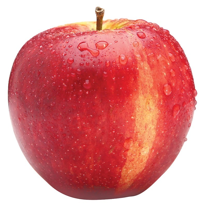 Washed Macintosh Apple Isolated Food Picture