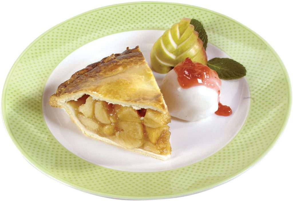 Apple Pie A La Mode with Strawberry Food Picture