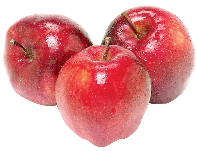 Washed Red Delicious Apples Isolated Food Picture