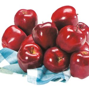 Red Delicious Apples on Napkin Isolated Food Picture