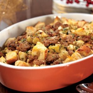 Apple Sausage Stuffing in a Pot Food Picture