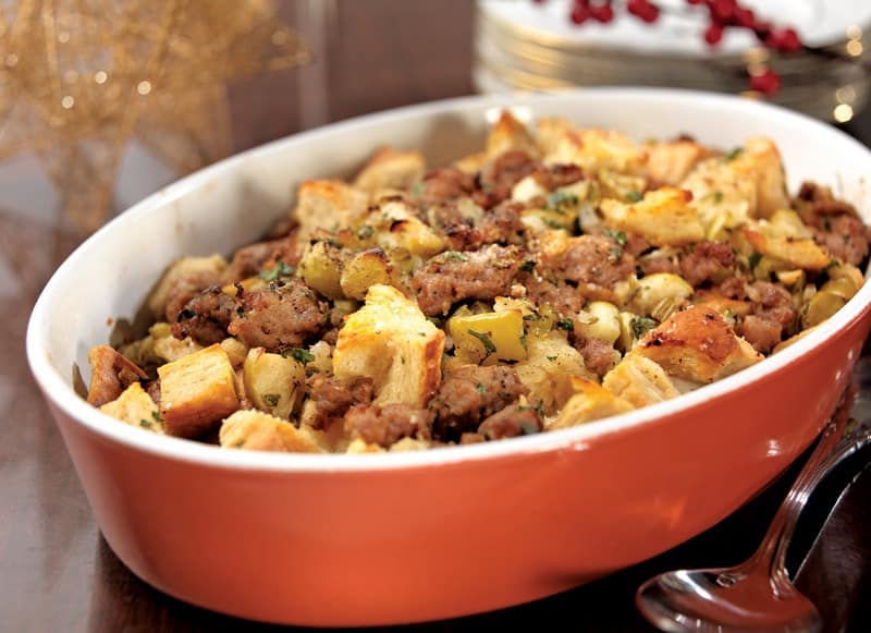 Apple Sausage Stuffing in a Pot Food Picture