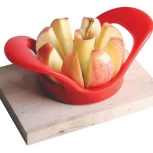Apple in Apple Slicer on Board Isolated Food Picture