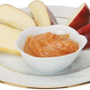 Apple Slices on a Plate with Carmel Dip Food Picture