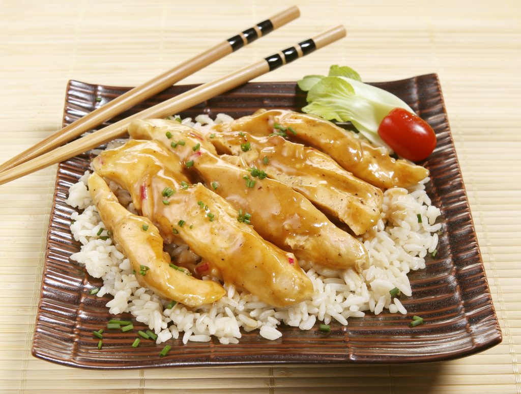 Asian Chicken With Peanut Sauce Food Picture