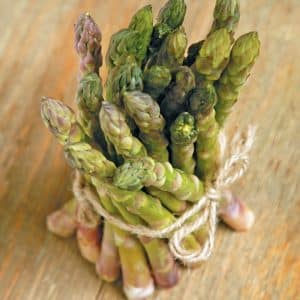 Asparagus Tied in String on Wooden Surface Food Picture