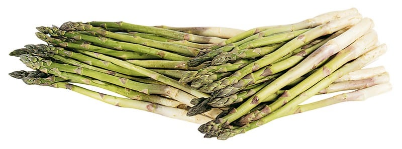 Loose Asparagus on White Background Food Picture