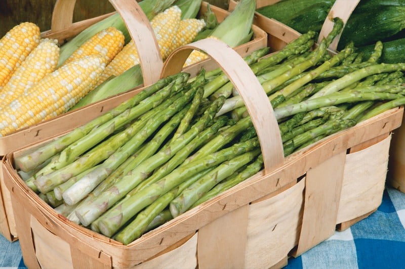 Asparagus and Corn Baskets Food Picture