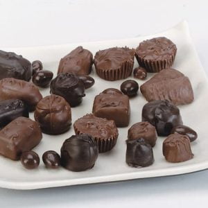 Assorted Chocolates on a Plate Food Picture