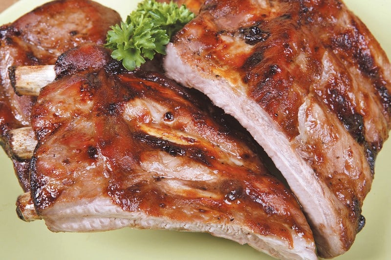 BBQ Spareribs on Plate Food Picture