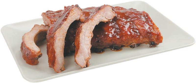 BBQ Babyback Ribs on Plate Food Picture
