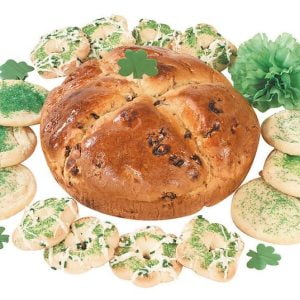 St. Patricks Day Bakery Assortment on White Background Food Picture