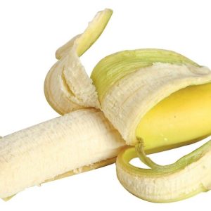 Single Half Peeled Banana Food Picture