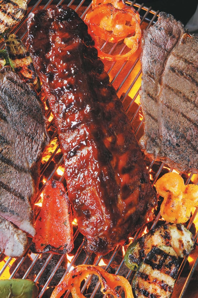 Barbecue Rack of Ribs on Grill Food Picture