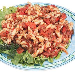 American Chop Suey on Bed of Lettuce Food Picture