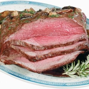 Beef Bottom Round Roast with Sauce and Rosemary Food Picture
