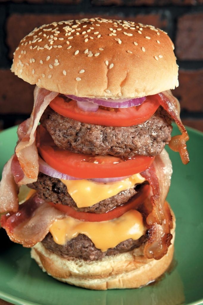 Triple Beef Cheeseburger Food Picture