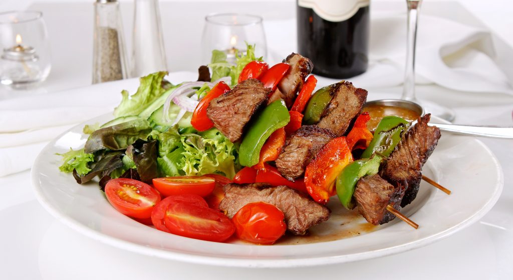 Beef Cubes for Kabobs Cooked Food Picture