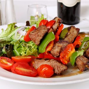 Beef Cubes for Kabobs Cooked Food Picture