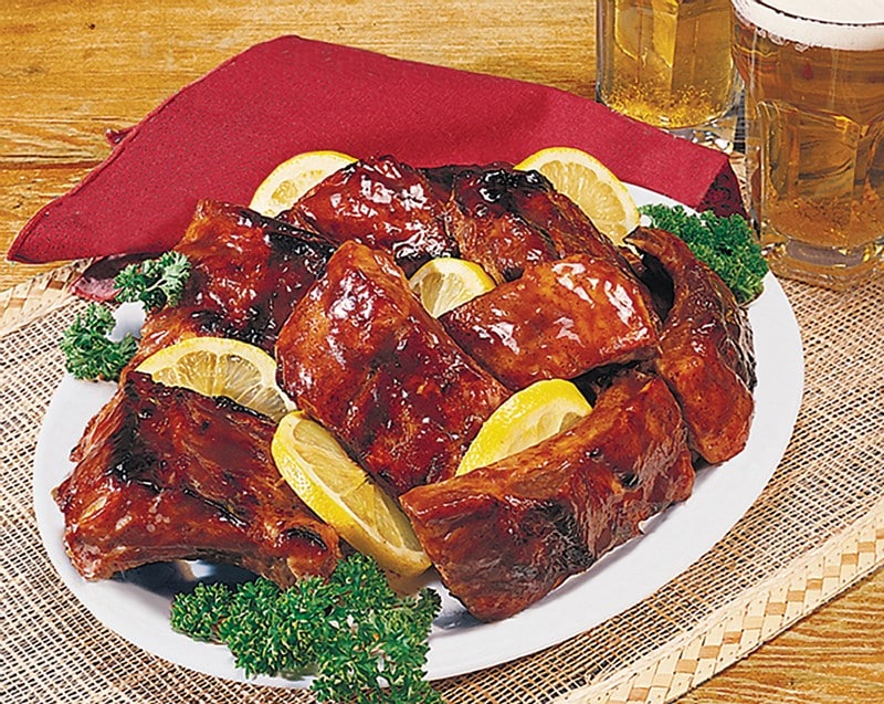 BBQ Beef Short Ribs on Platter Food Picture