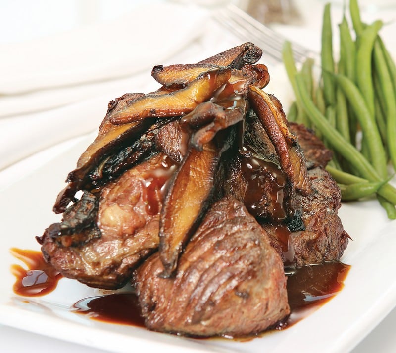 Beef Steak Tip with Green Beans and Mushrooms Food Picture