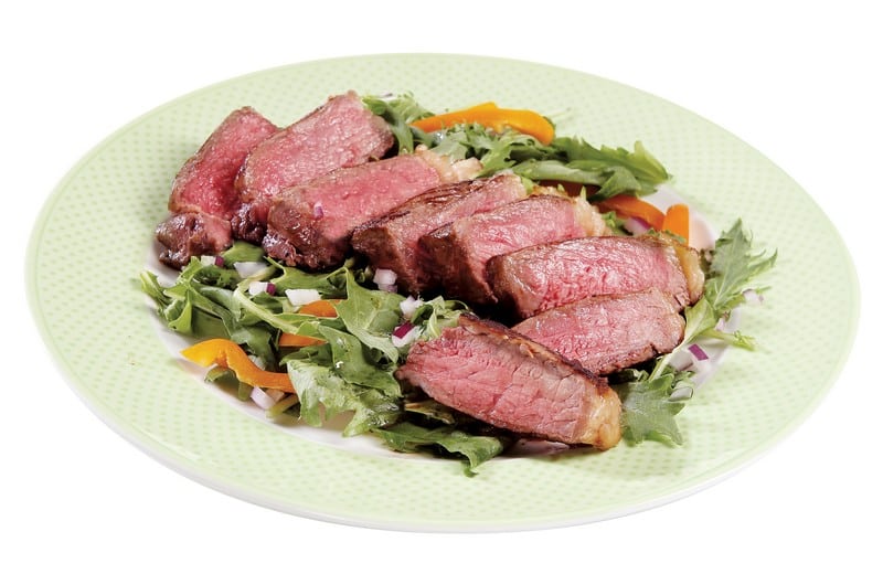 Beef Steak Strip on a Plate Food Picture