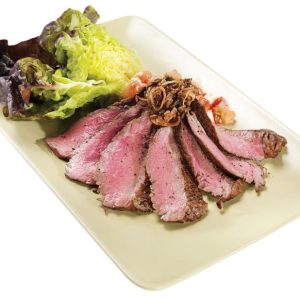 Beef Top Round Steak on Dish Food Picture