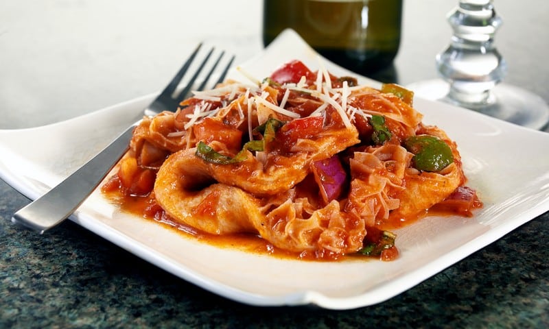 Cooked Beef Tripe with Bolognese Sauce and Vegetables Food Picture