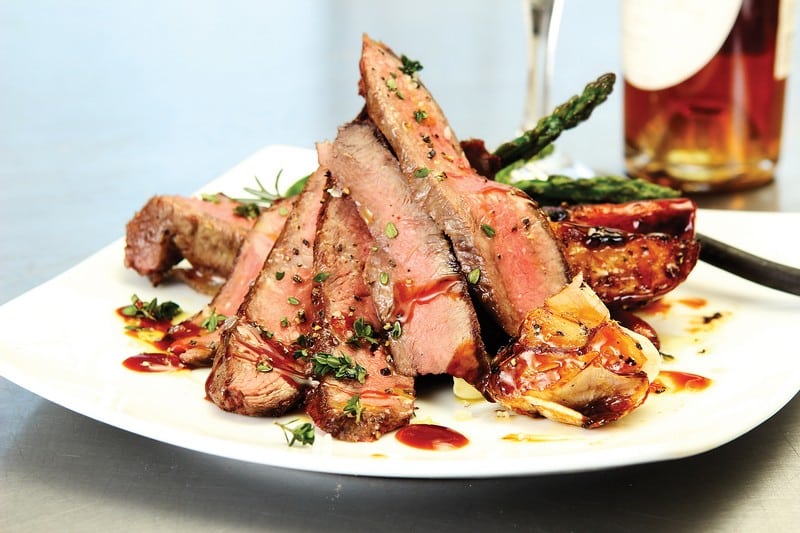 Sliced Blade Steak on Plate Food Picture