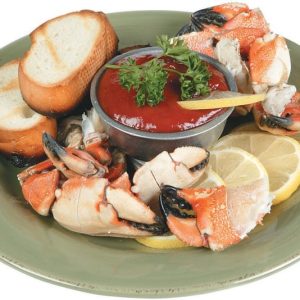 Blue Crab Claws and Bread on a Plate with Sauce Food Picture