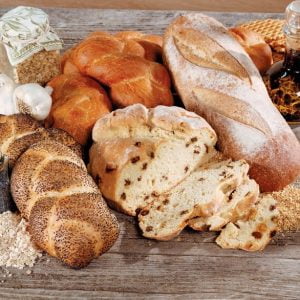 Assorted Breads with Oil Food Picture