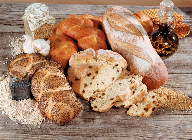 Assorted Breads with Oil Food Picture