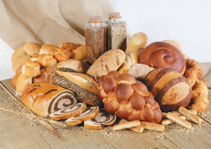 Assorted Breads & Spices on Table Food Picture