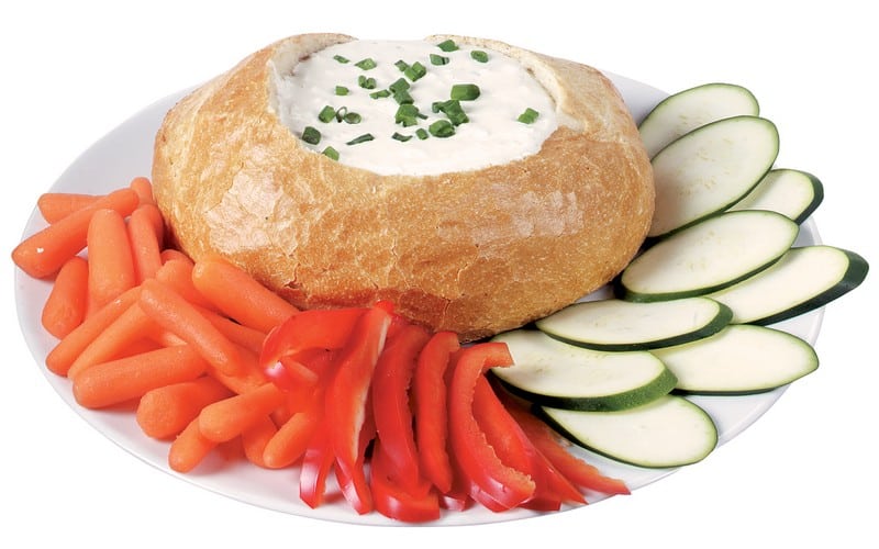 Vegetable Dip in Boule Bread Bowl Food Picture