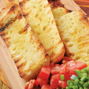 Grilled Garlic Bread on Cutting Board Food Picture