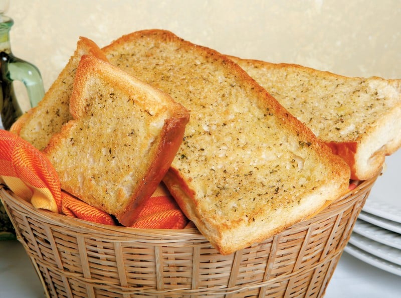 FreshBaked Garlic Bread in Basket Food Picture