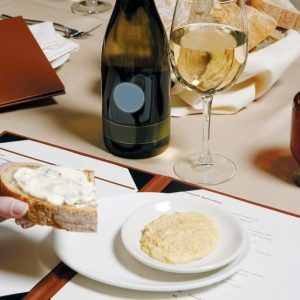 Italian Bread with Spread and Wine at Restaurant Food Picture