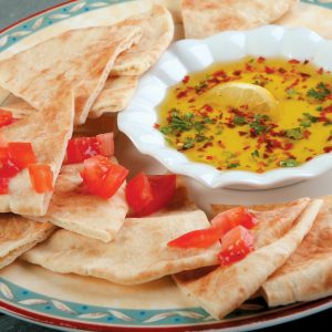 Pita Bread with Dipping Oil Food Picture