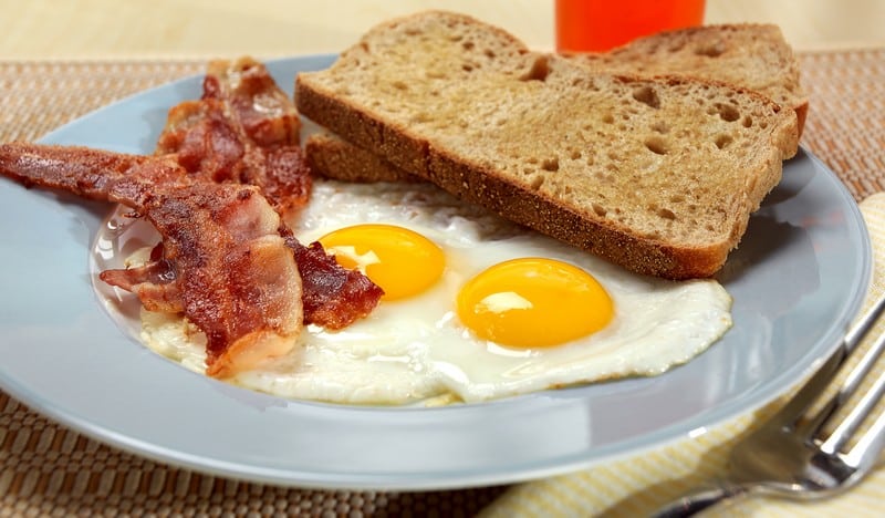 Eggs, Bacon & Toast Breakfast Food Picture