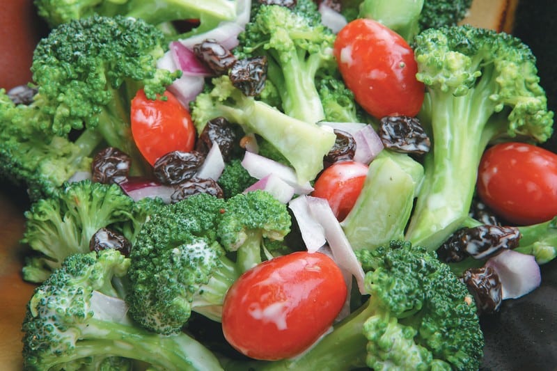 Broccoli Raisin Salad Closeup Food Picture