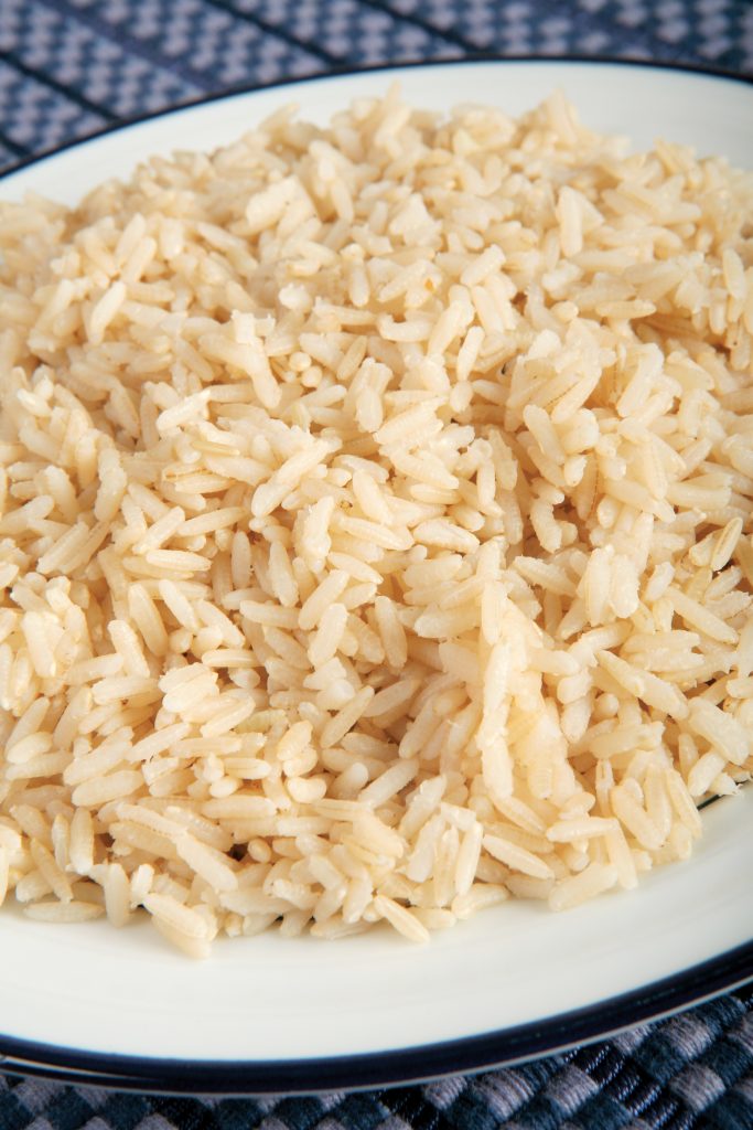 Brown Rice on Plate Food Picture